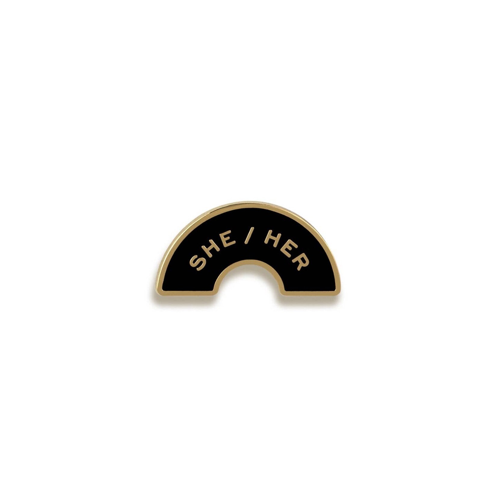SHE HER PRONOUN ENAMEL PIN