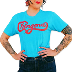 UNISEX CHINGONA TURQ TEE LG