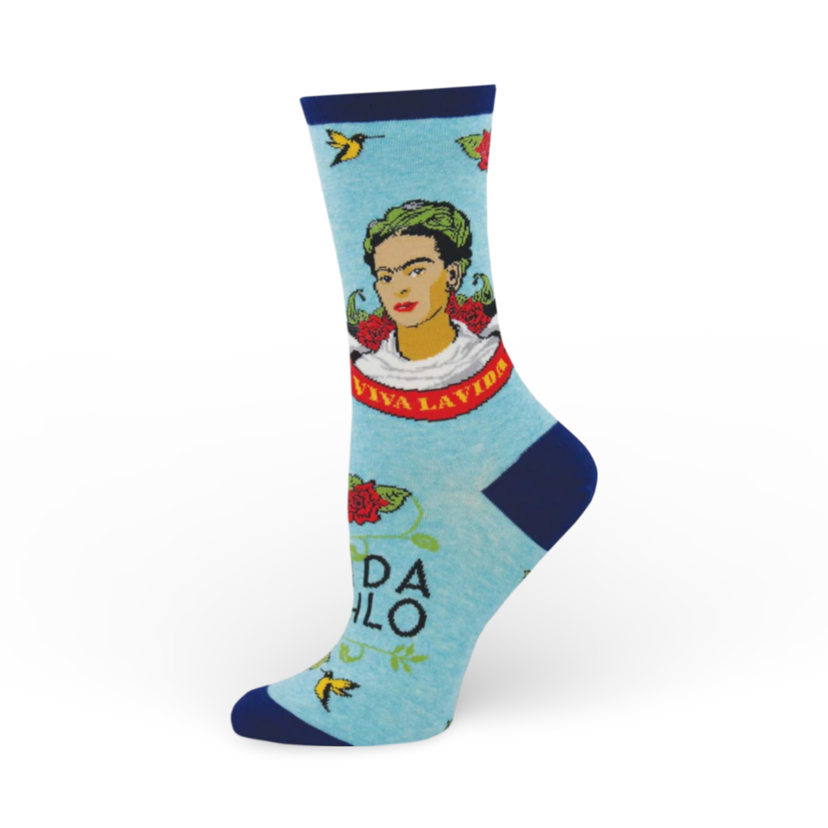 SOCKSMITH DESIGN VIVA LA FRIDA SKY BLUE HEATHER