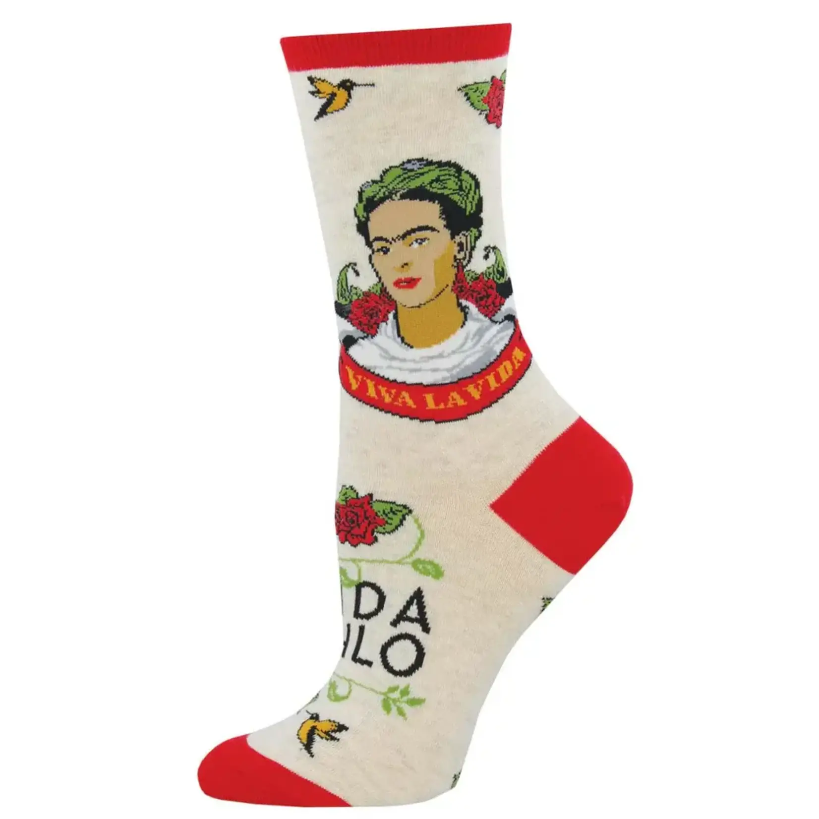 SOCKSMITH DESIGN VIVA LA FRIDA SKY BLUE / IVORY HEATHER