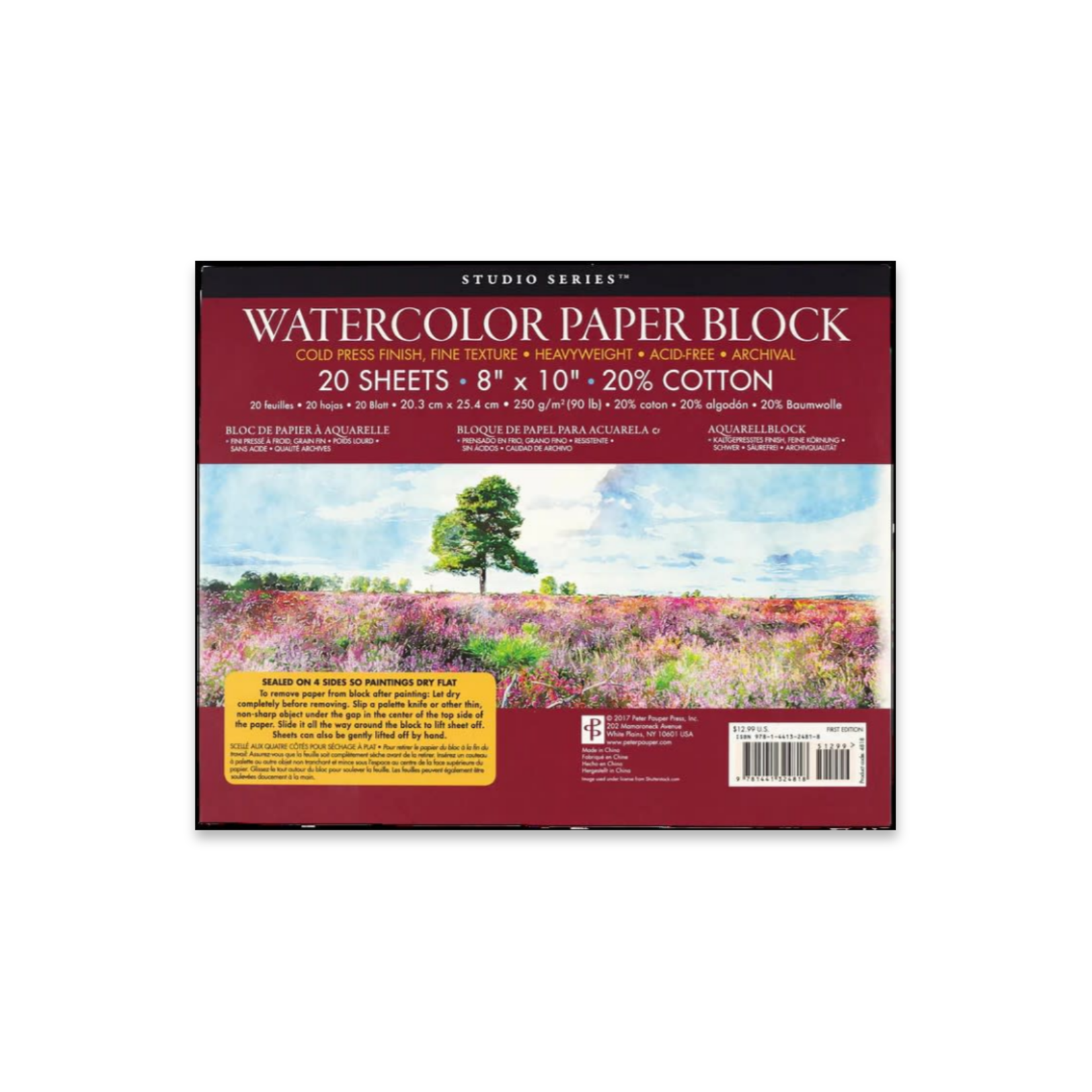 FAIRE (PETER PAUPER PRESS) STUDIO SERIES WATERCOLOR BLOCK