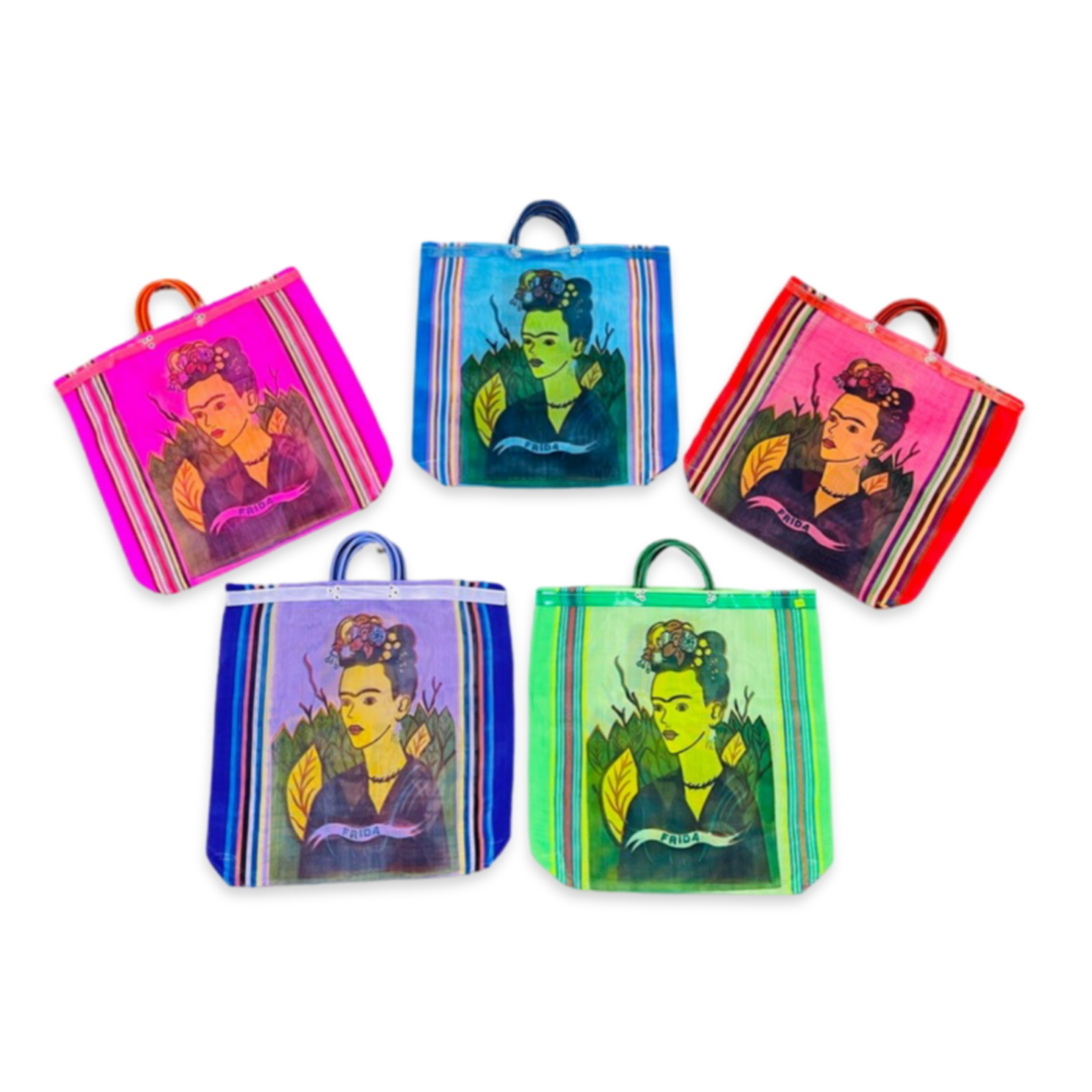MANOS CON ARTE LARGE FRIDA MESH BAG
