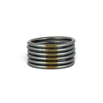 BUDHA GIRL GRAPHITE LRG ALL WEATHER BANGLES SERENITY PRAYER
