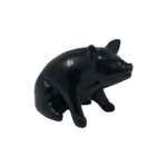 SMALL BLACK POTTERY PIG
