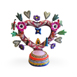 BUGANVILLA IMPORTS HEART SHAPED NATIVITY SET