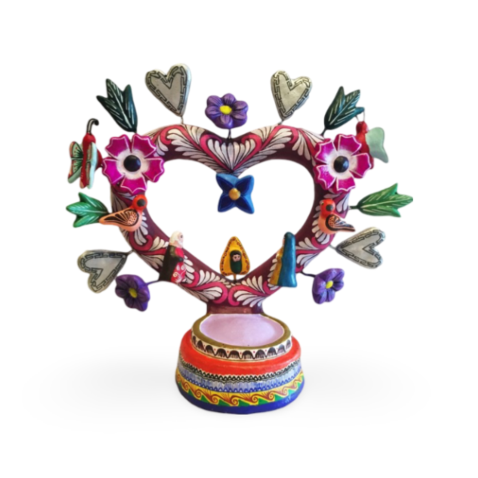 BUGANVILLA IMPORTS HEART SHAPED NATIVITY SET