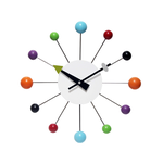 ORB SPOKE ROUND WALL CLOCK MULTICOLORED