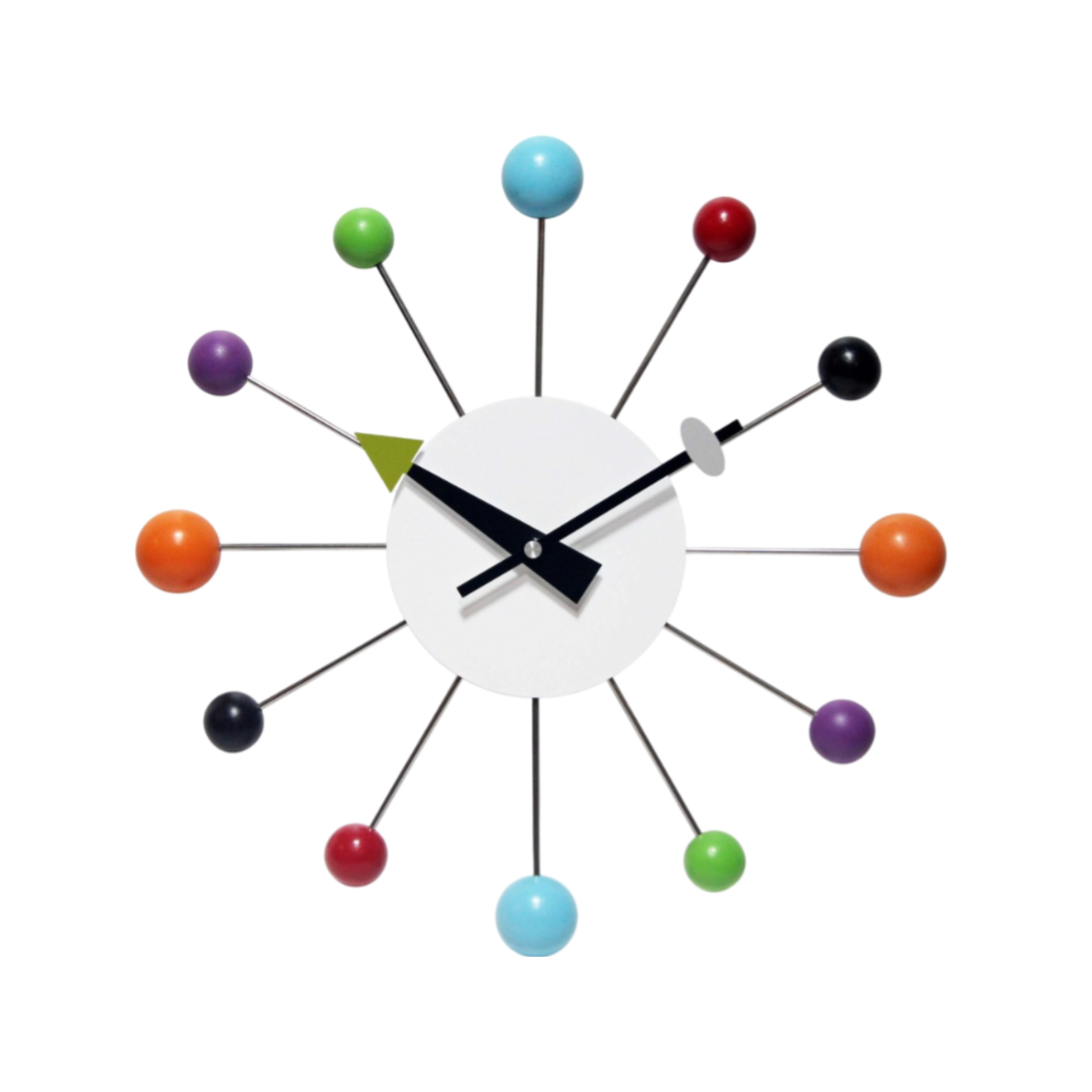 ORB SPOKE ROUND WALL CLOCK MULTICOLORED