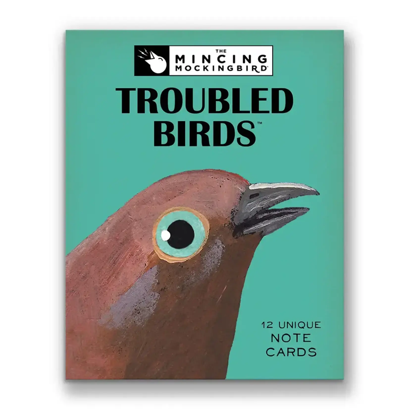 TROUBLED BIRDS MIXED GREETING CARDS BOX SET OF 12