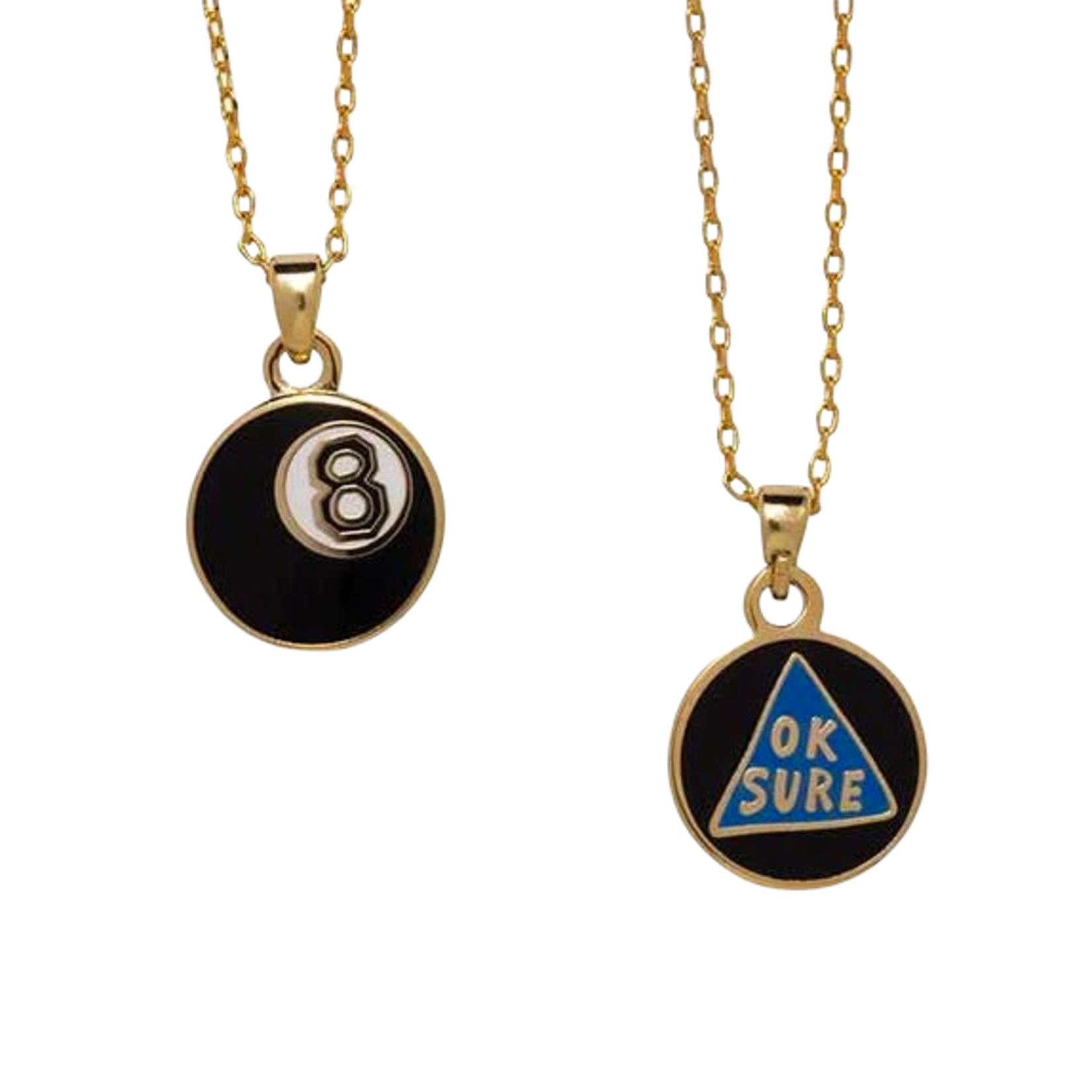 MAGIC 8 BALL DOUBLE SIDED PENDANT