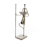 AFRICAN MODERN RECYCLED METAL WARRIOR BOWL SCULPTURE