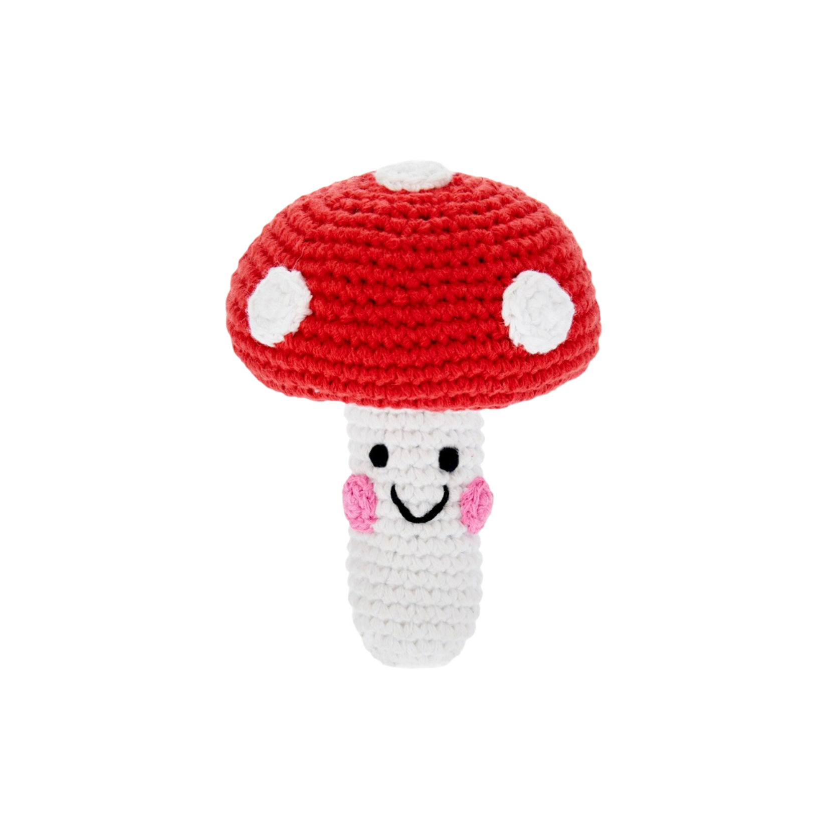 PEBBLE RED MUSHROOM RATTLE