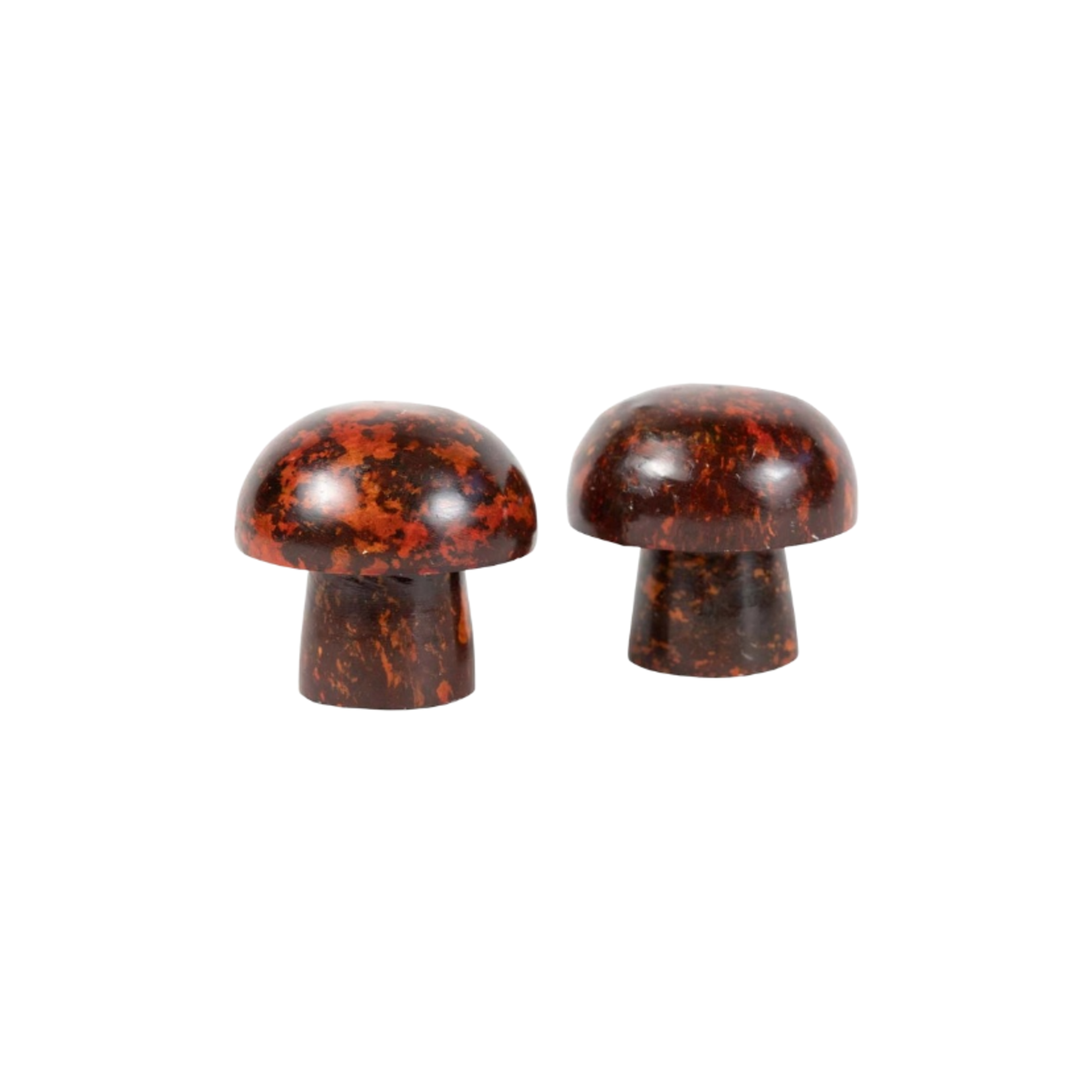 TEN THOUSAND VILLAGES MUSHROOM SALT & PEPPER SHAKERS