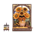 HAND CRAFTS WOODEN PUZZLE GOLDEN SUNFLOWER