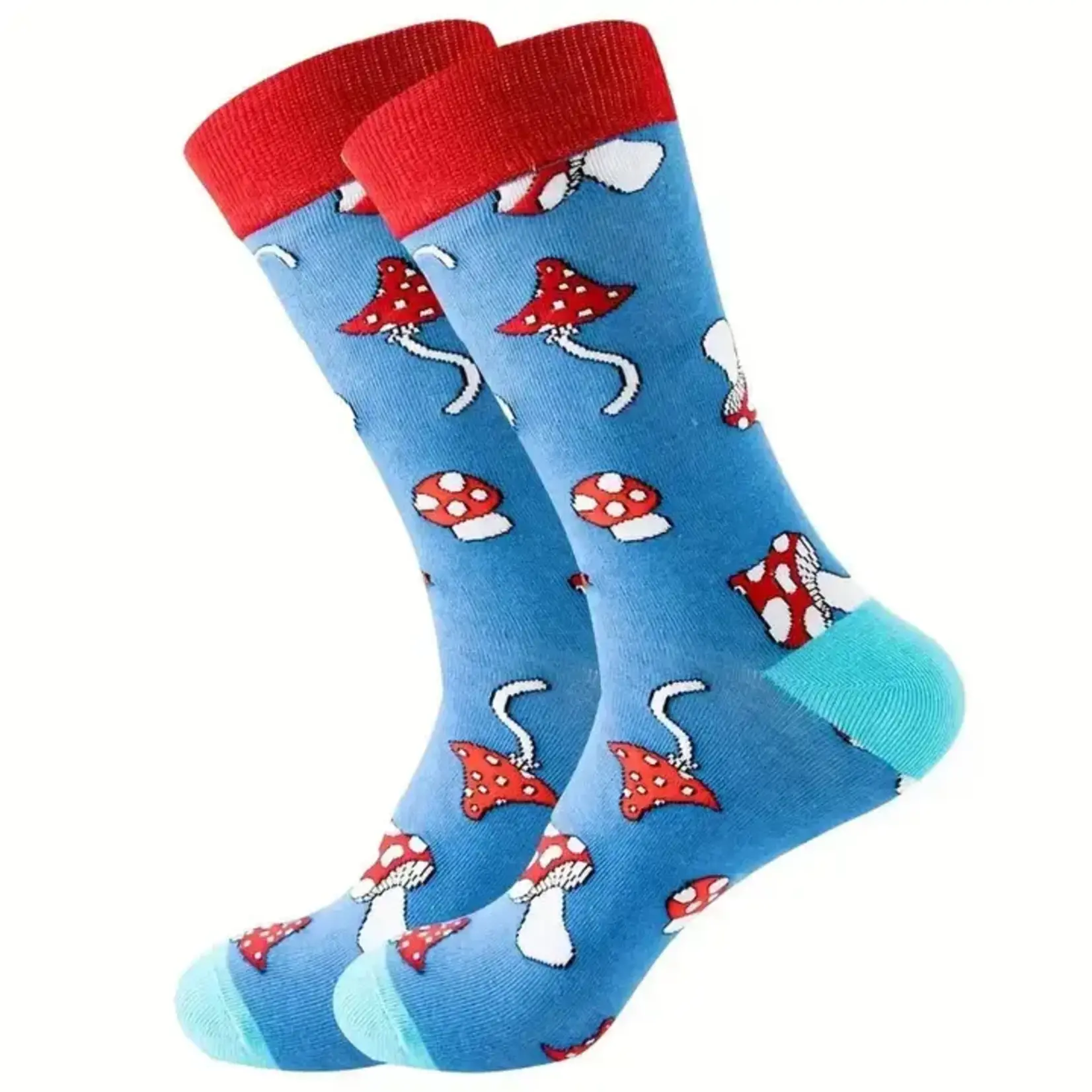 MUSHROOM PATTERN SOCKS ADULT LARGE