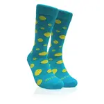 TEAL WITH YELLOW DOTS ADULT LARGE