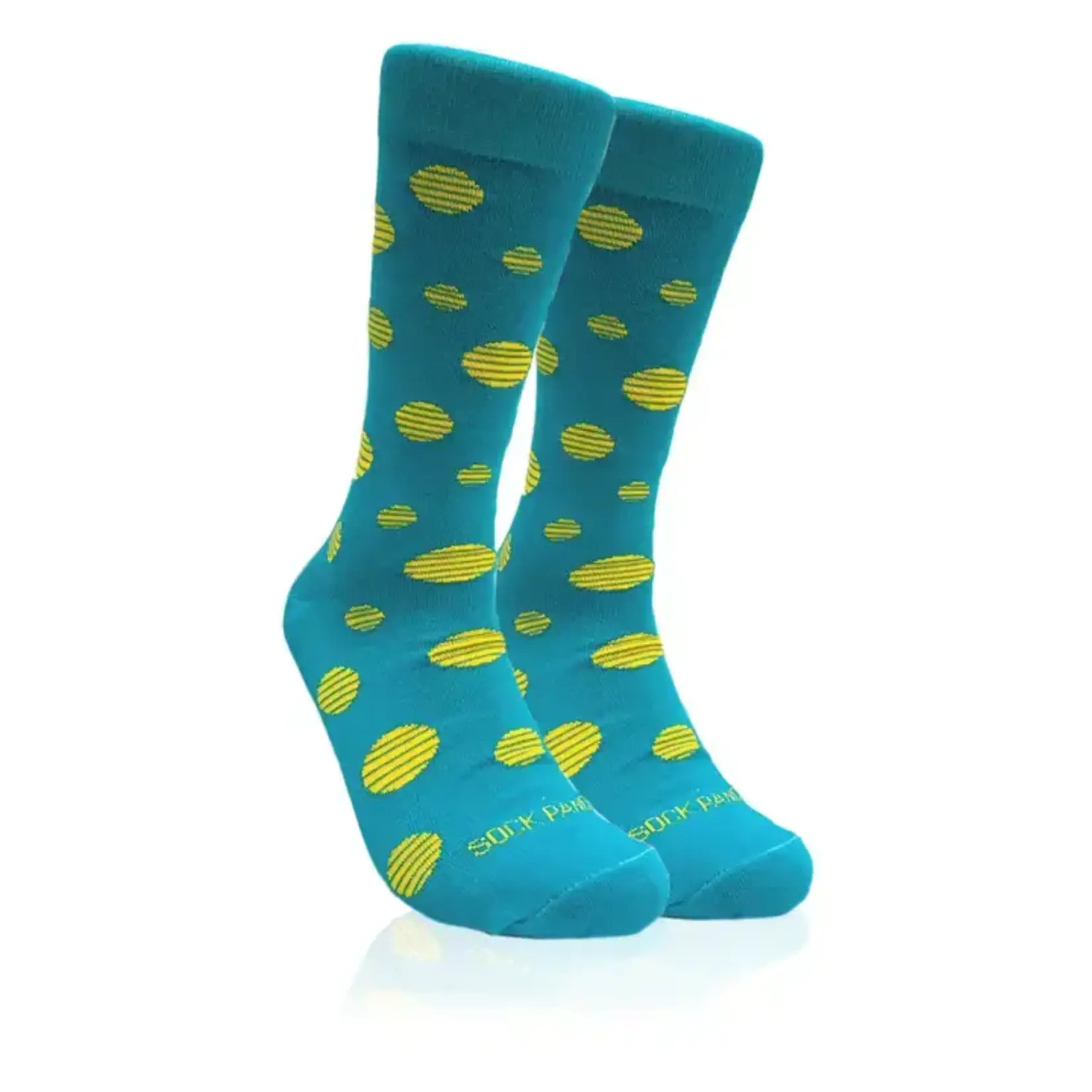 TEAL WITH YELLOW DOTS ADULT LARGE