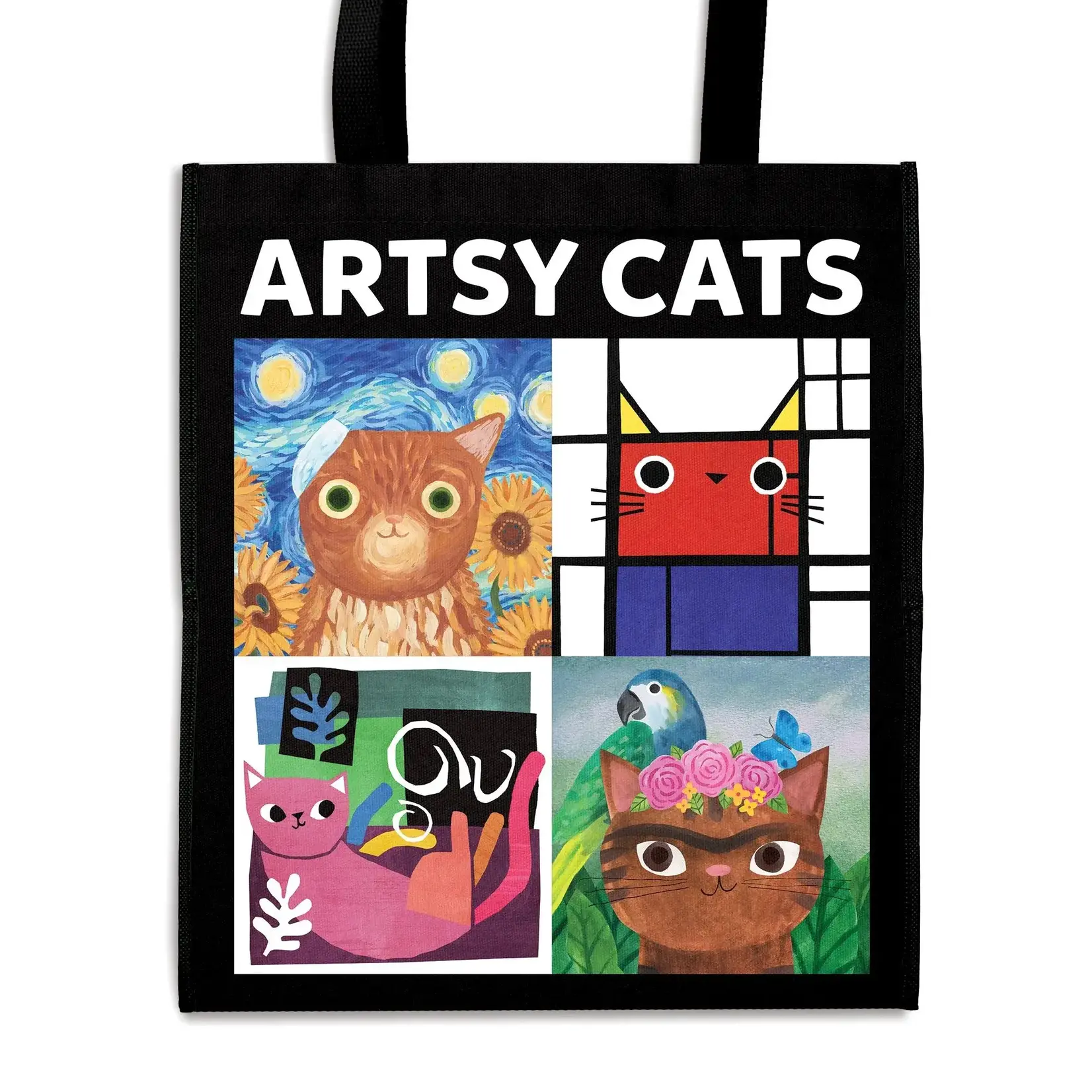 ARTSY CATS REUSABLE SHOPPING BAG