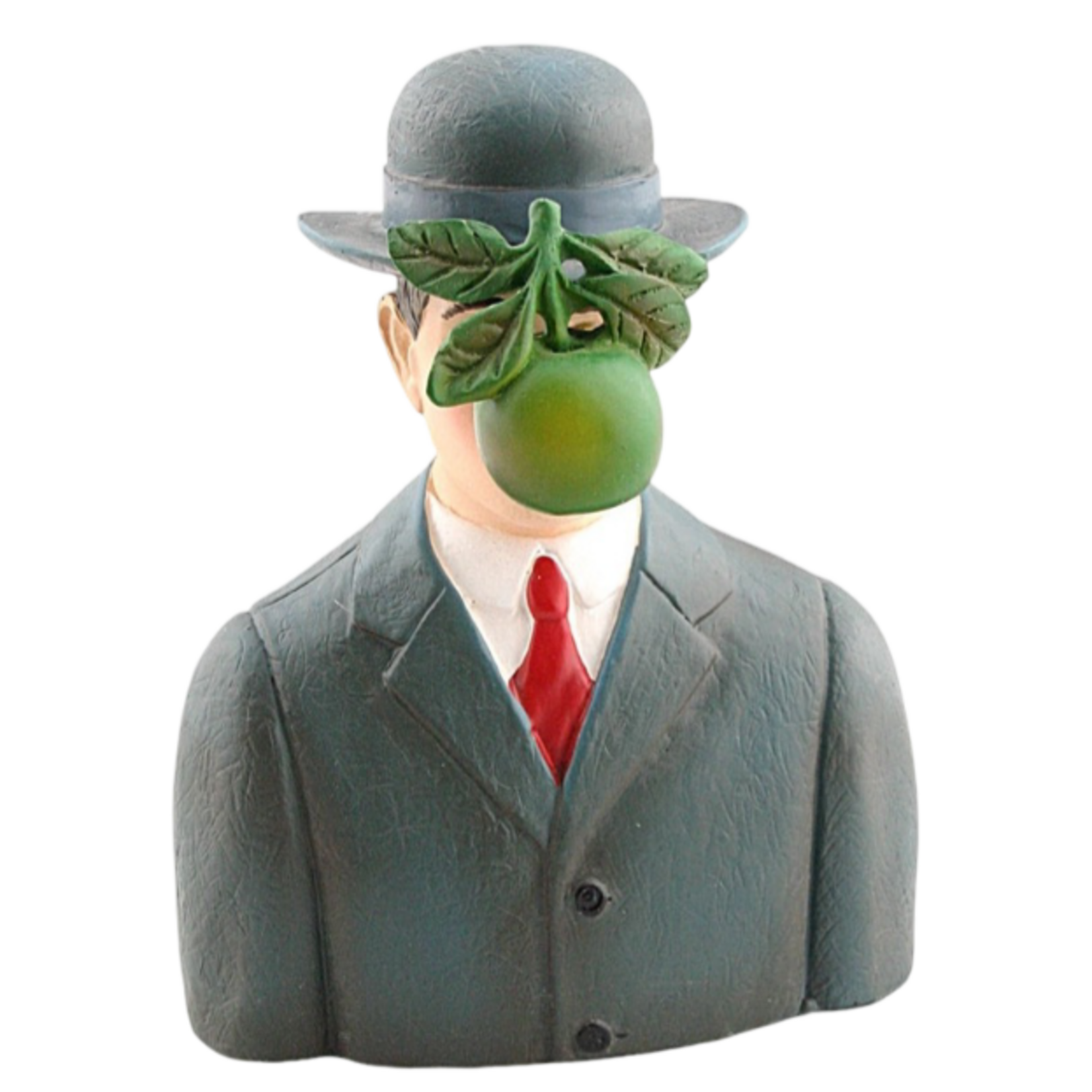 POCKET ART SON OF MAN WITH GREEN APPLE AND BOWLER HATBY MAGRITTE MINIATURE STATUE