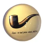 MUSEUM WHOLESALE INC CECI N'EST PAS UNE PIPE ART GLASS PAPERWEIGHT BY MAGRITTE