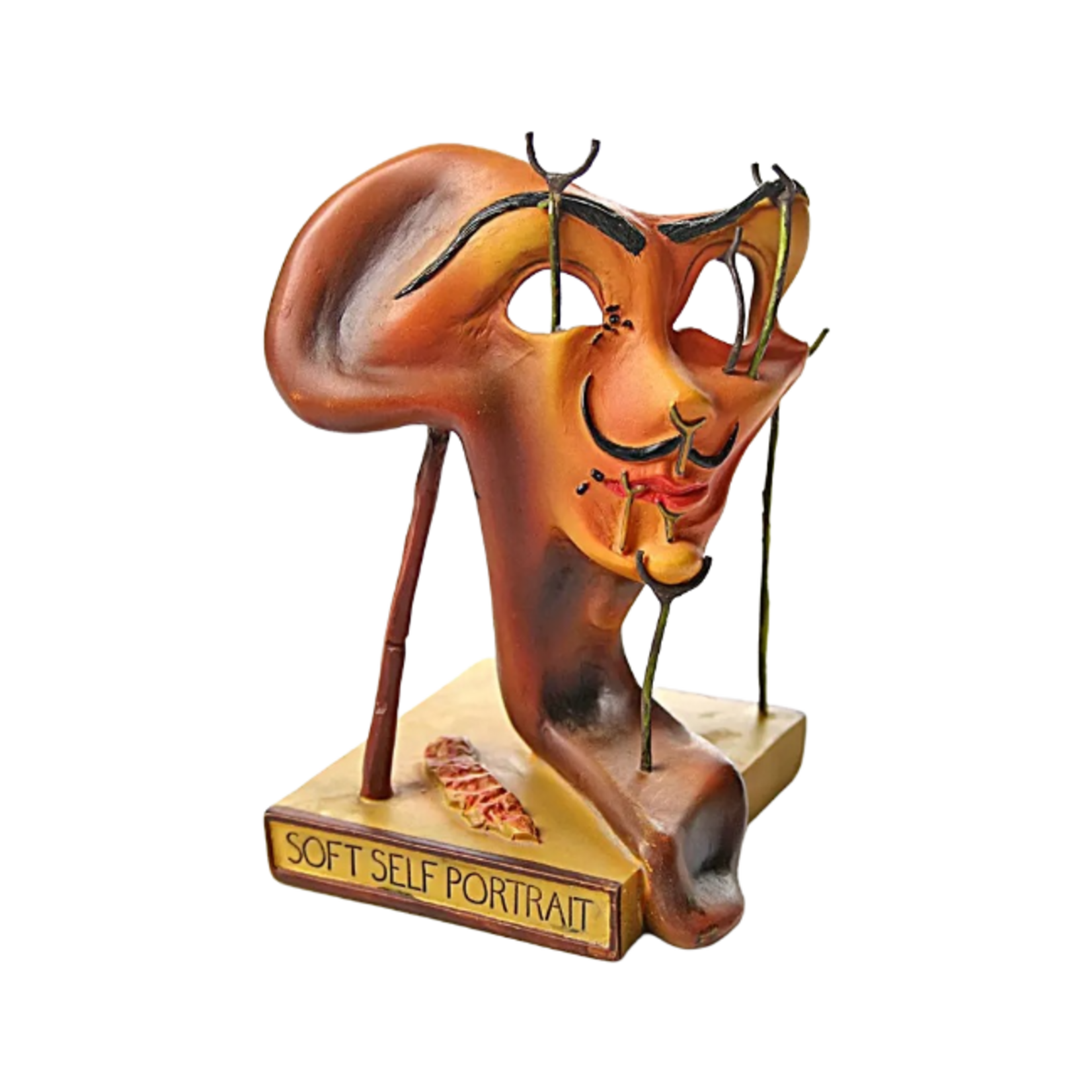 SELF PORTRAIT WITH FRIED BACON SURREALISM STATUE BY SALVADOR DALI