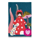 NAKED DECOR YAYOI KUSAMA KUSAMEOW CAT AND DOG TEA TOWEL