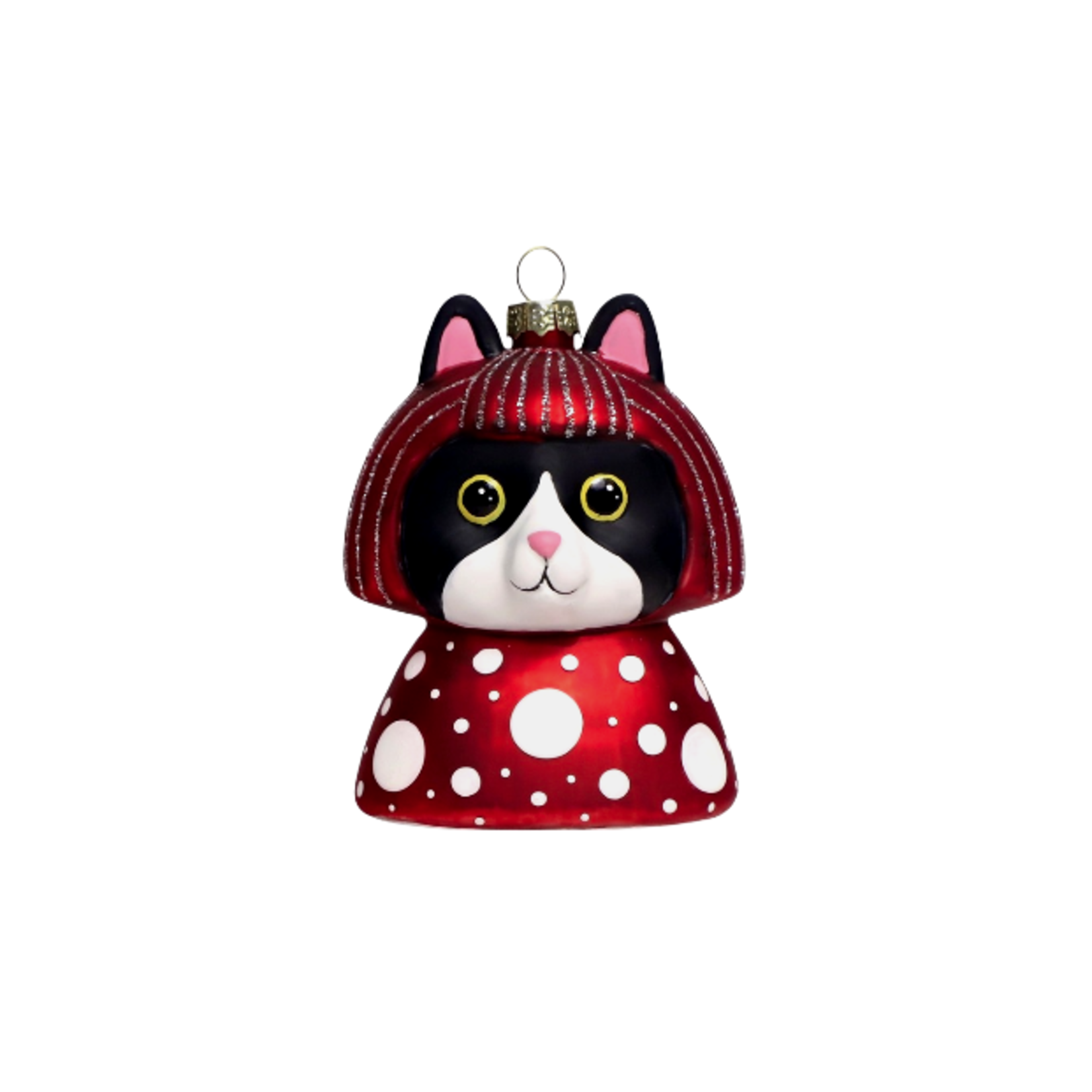 YAYOI KUSAMEOW TUXEDO CAT ORNAMENT