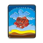 TODAY IS ART DAY PIN - MEDITATIVE ROSE - DALI