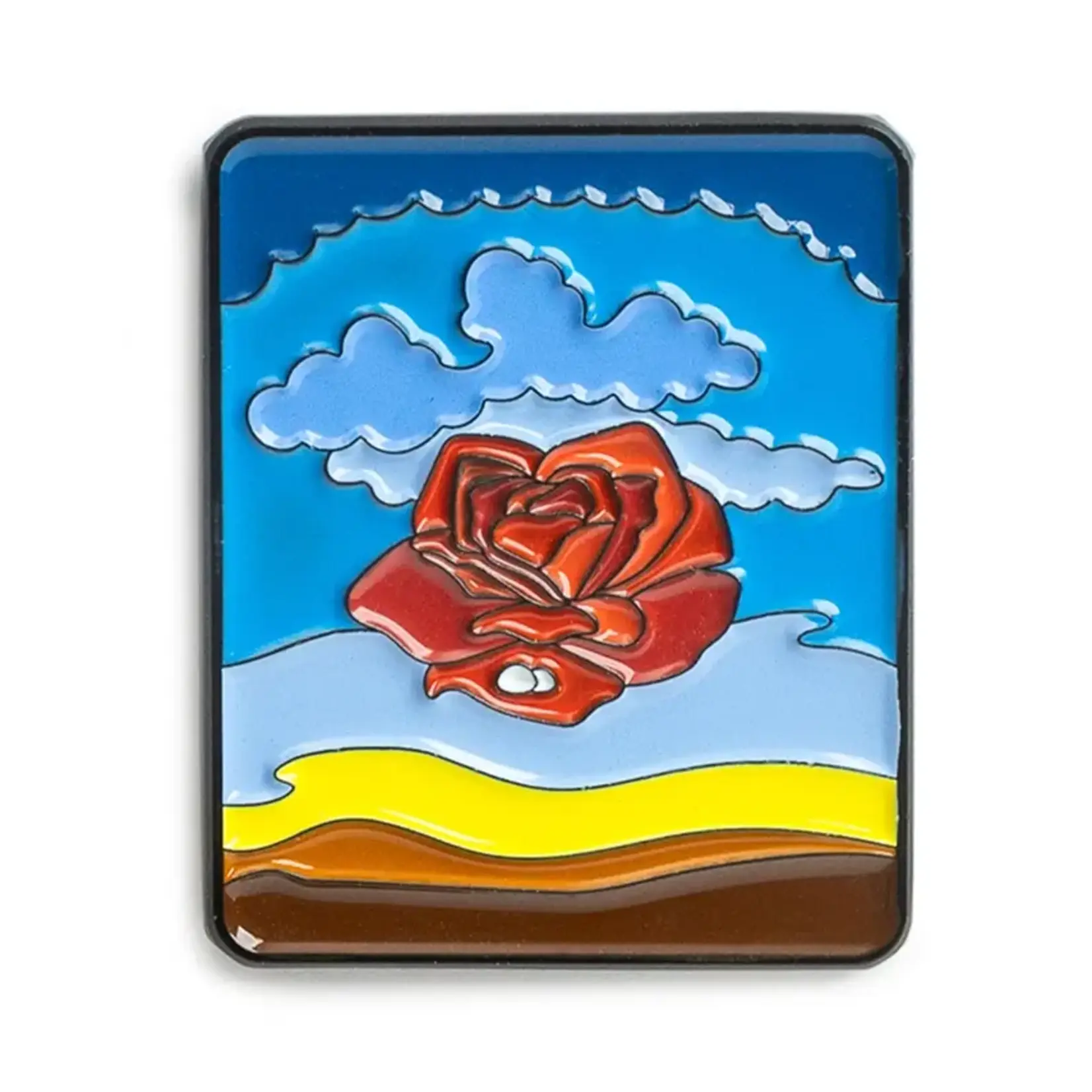 TODAY IS ART DAY PIN - MEDITATIVE ROSE - DALI