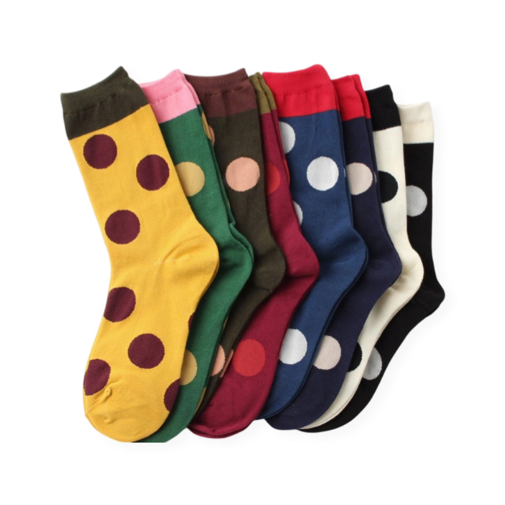 WOMENS POLKA DOT SOCKS RED