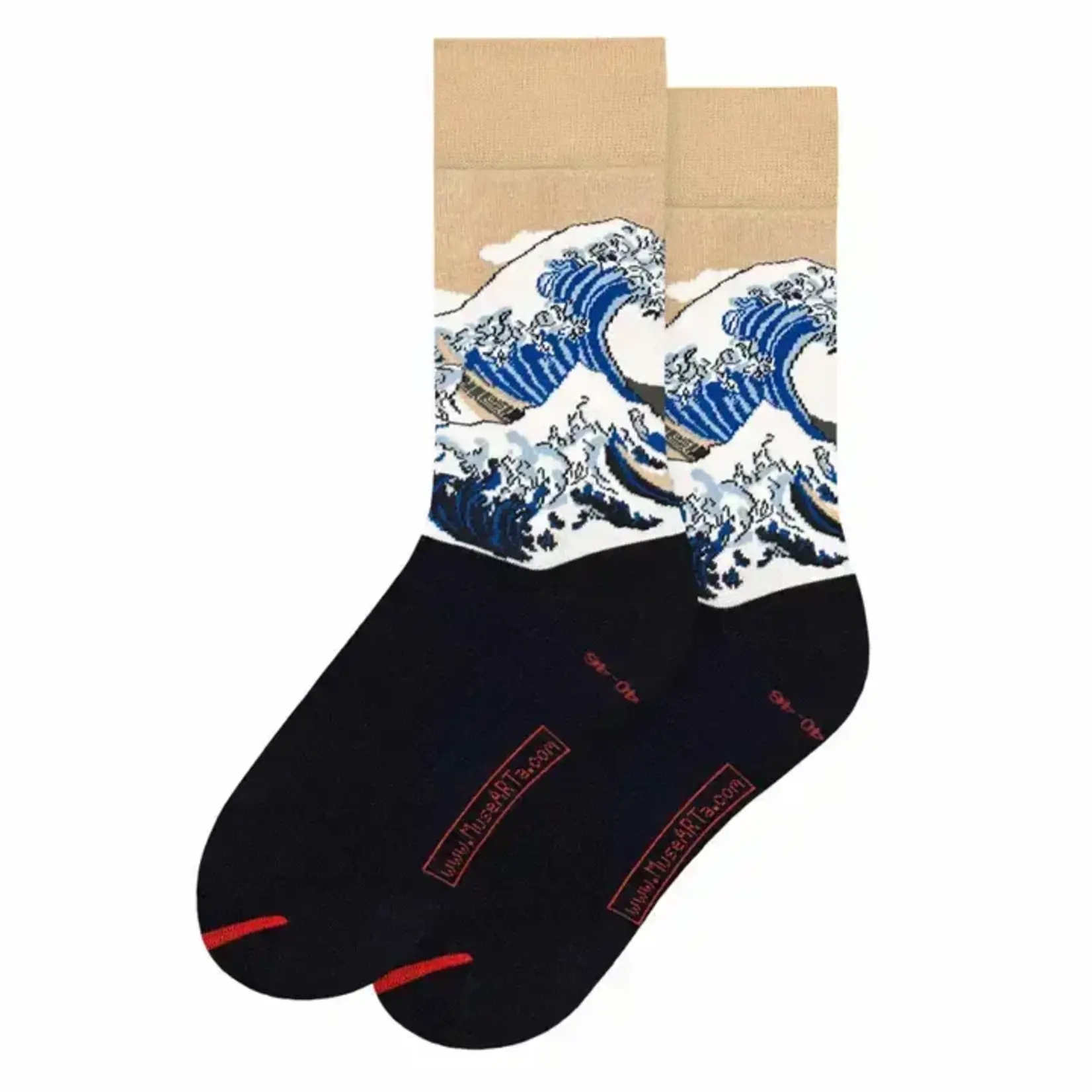HOKUSAI GREAT WAVE BEIGE 40-46