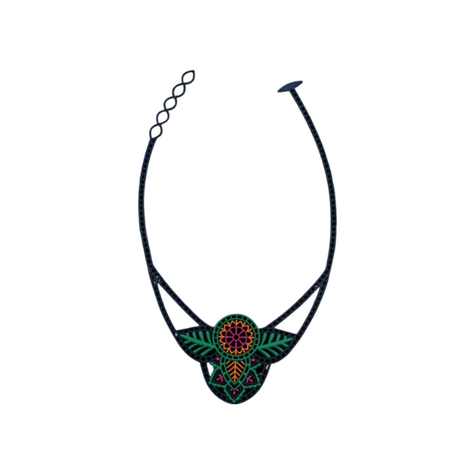 BOHEMIAN NECKLACE MUTI COLORED BLU