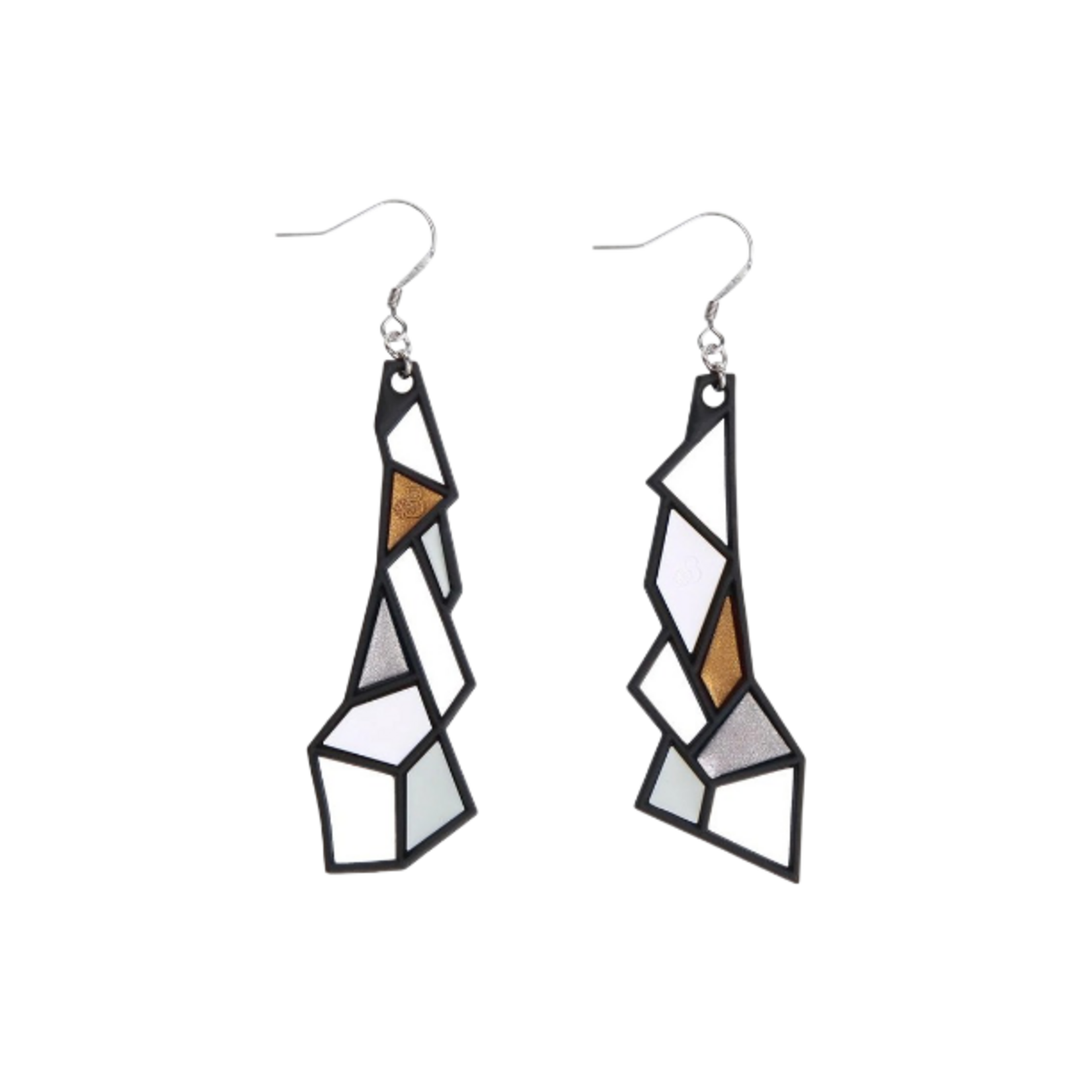 PRISM EARRINGS METALLIC