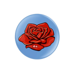 TODAY IS ART DAY BUTTON MEDITATIVE ROSE SALVADOR DALI