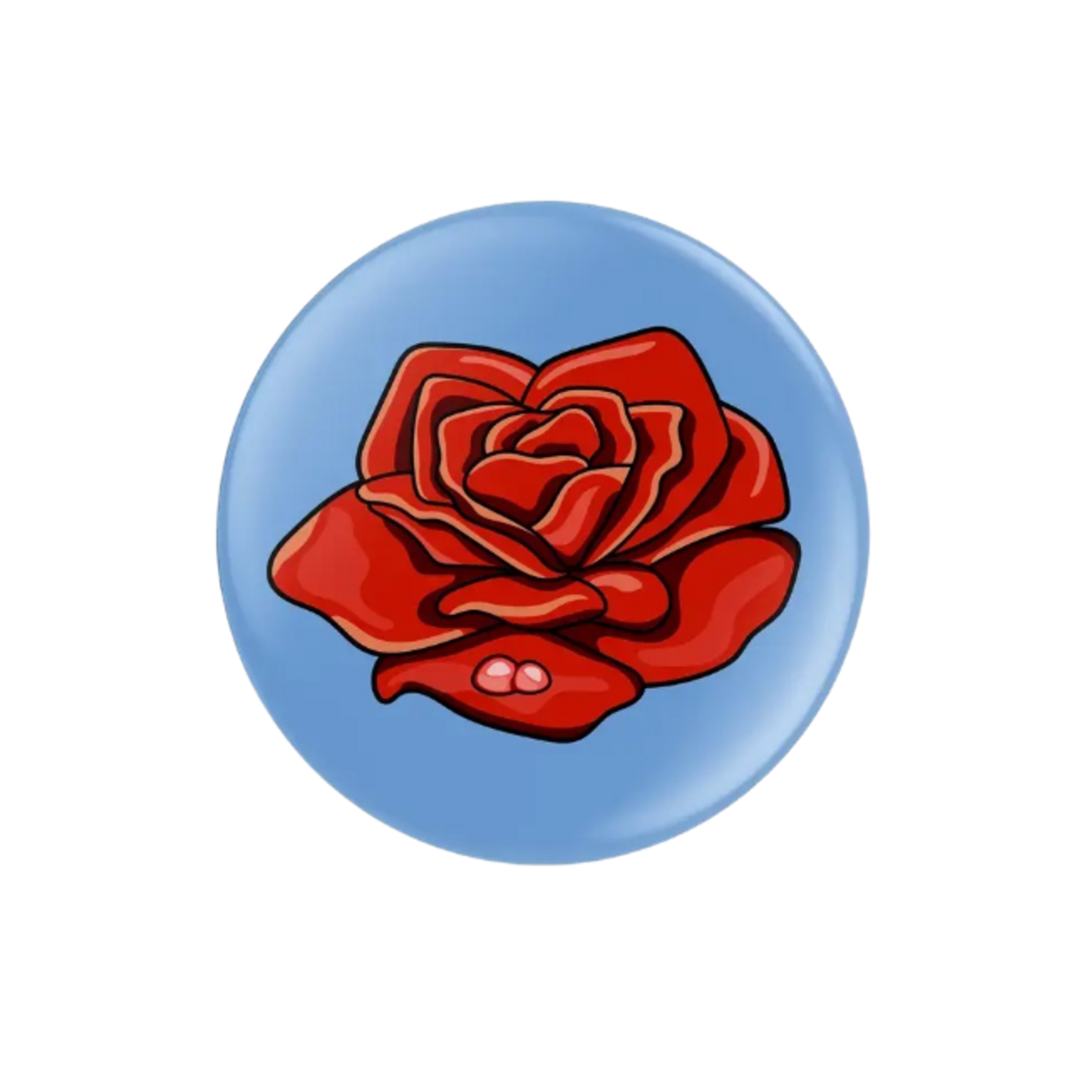 BUTTON MEDITATIVE ROSE SALVADOR DALI