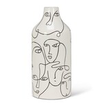 ABBOTT LG VASE WITH FACES