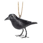 ABBOTT CROW CARVED ORNAMENT