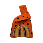 WOMAN PUMPKIN KNITTED SHOULDER BAG ORANGE