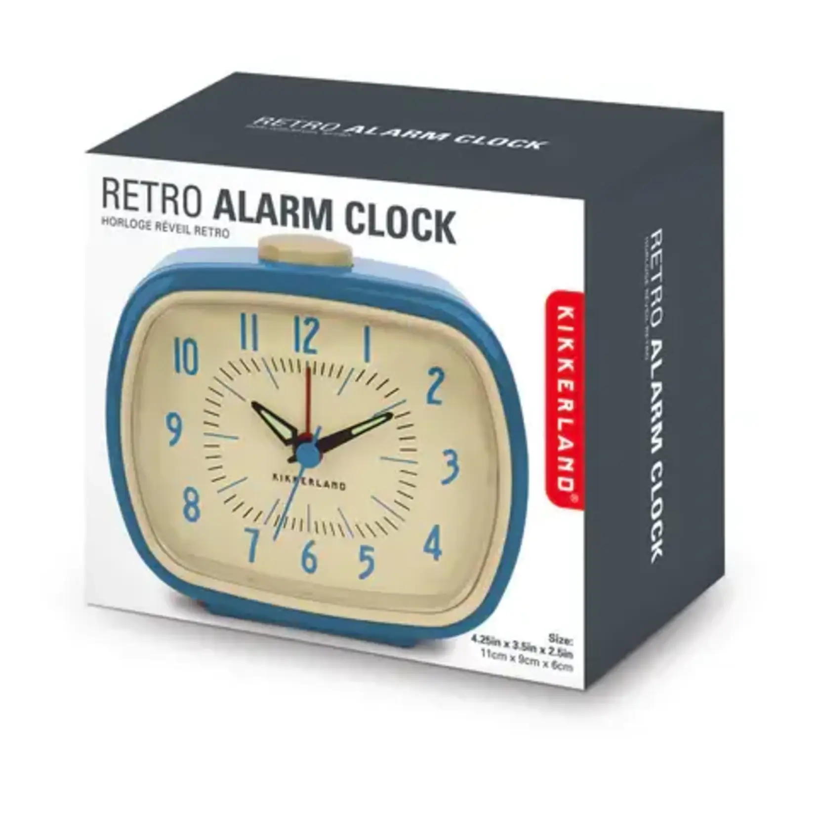 RETRO ALARM CLOCK BLUE