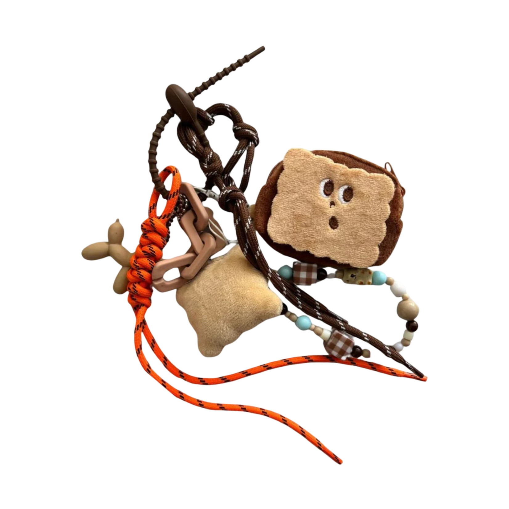 STICKY BESTIE BAG CHARM SET BROWN