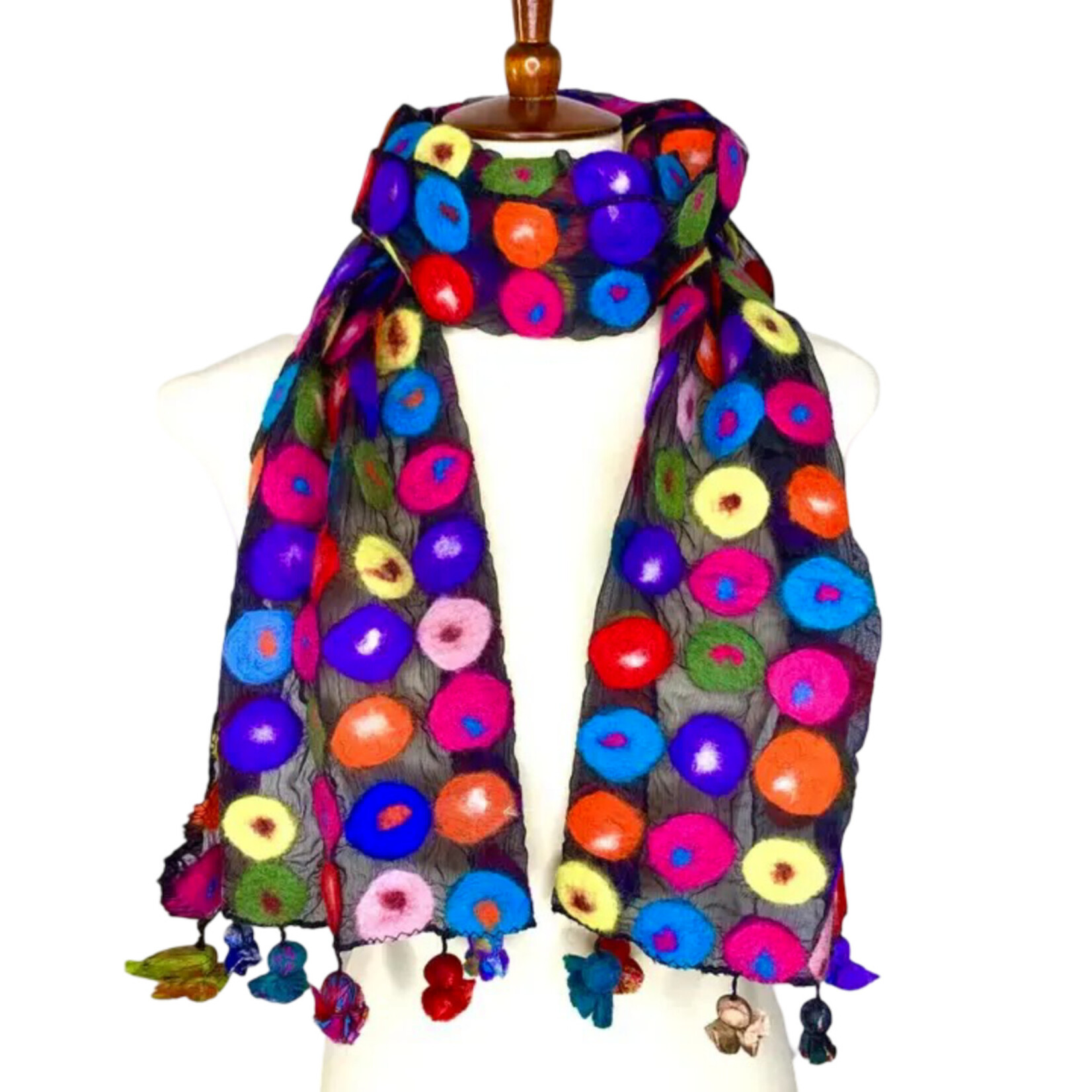 POLKA DOT SCARF MULTICOLORED