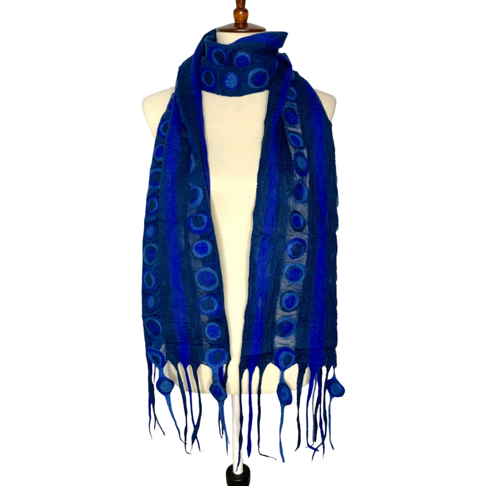 STRIPES AND STONES BLUE SCARF