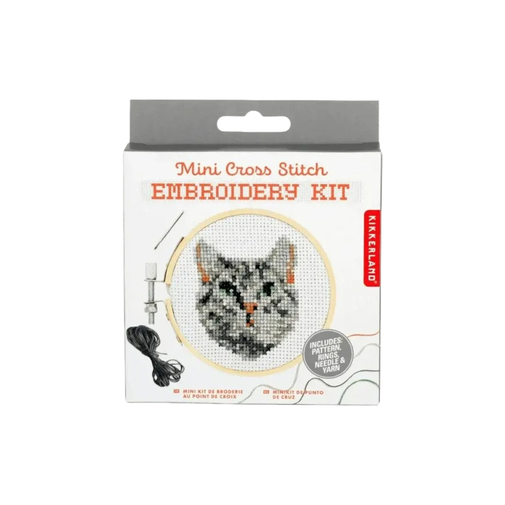 MINI CROSS STITCH EMBROIDERY KIT CAT