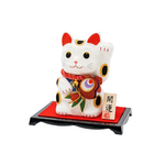 HANDMADE JAPANESE CHIRIMEN ZAIKU BECKONING CAT