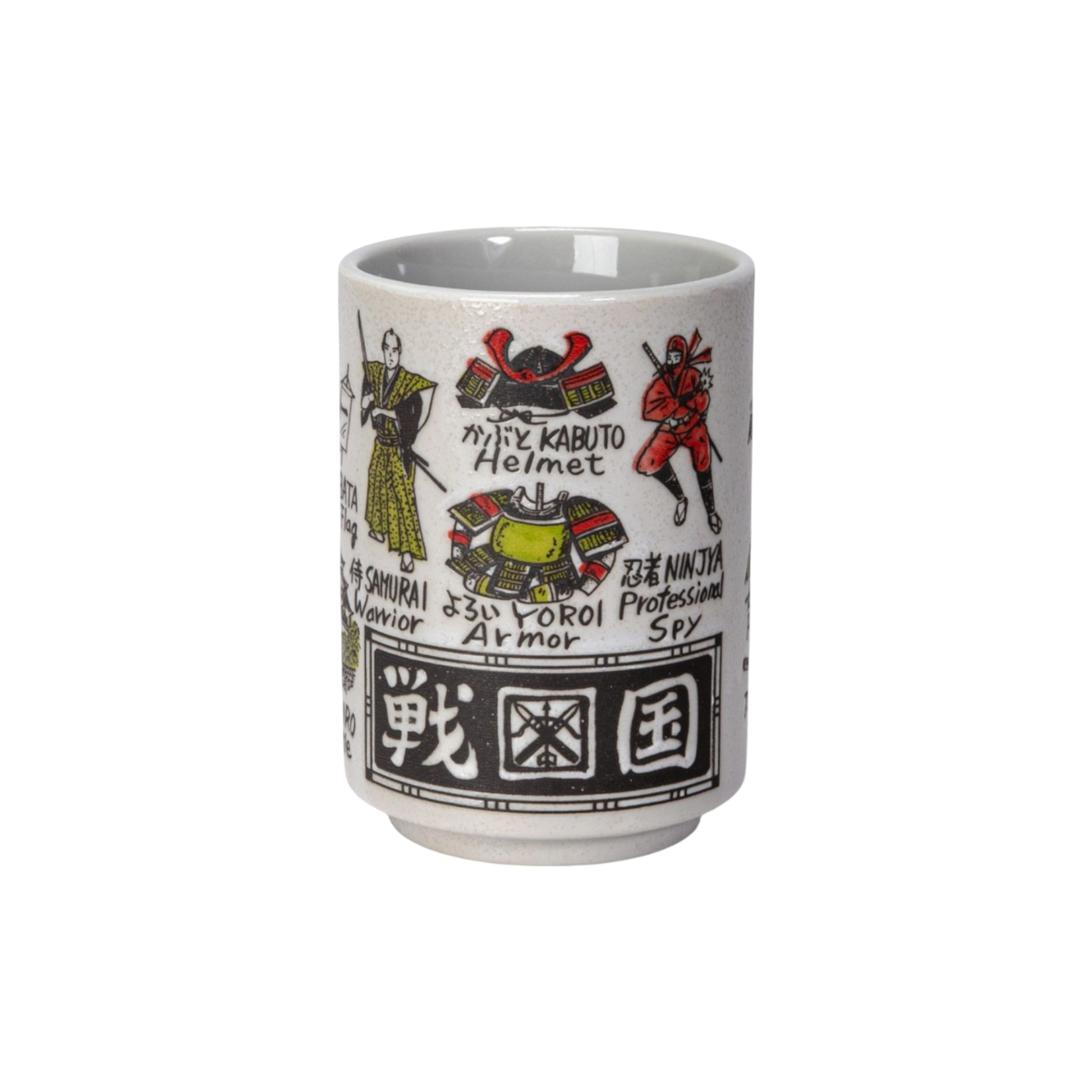 JAPANESE WARRIORS DESIGN YUNOMI STYLE TEA CUP