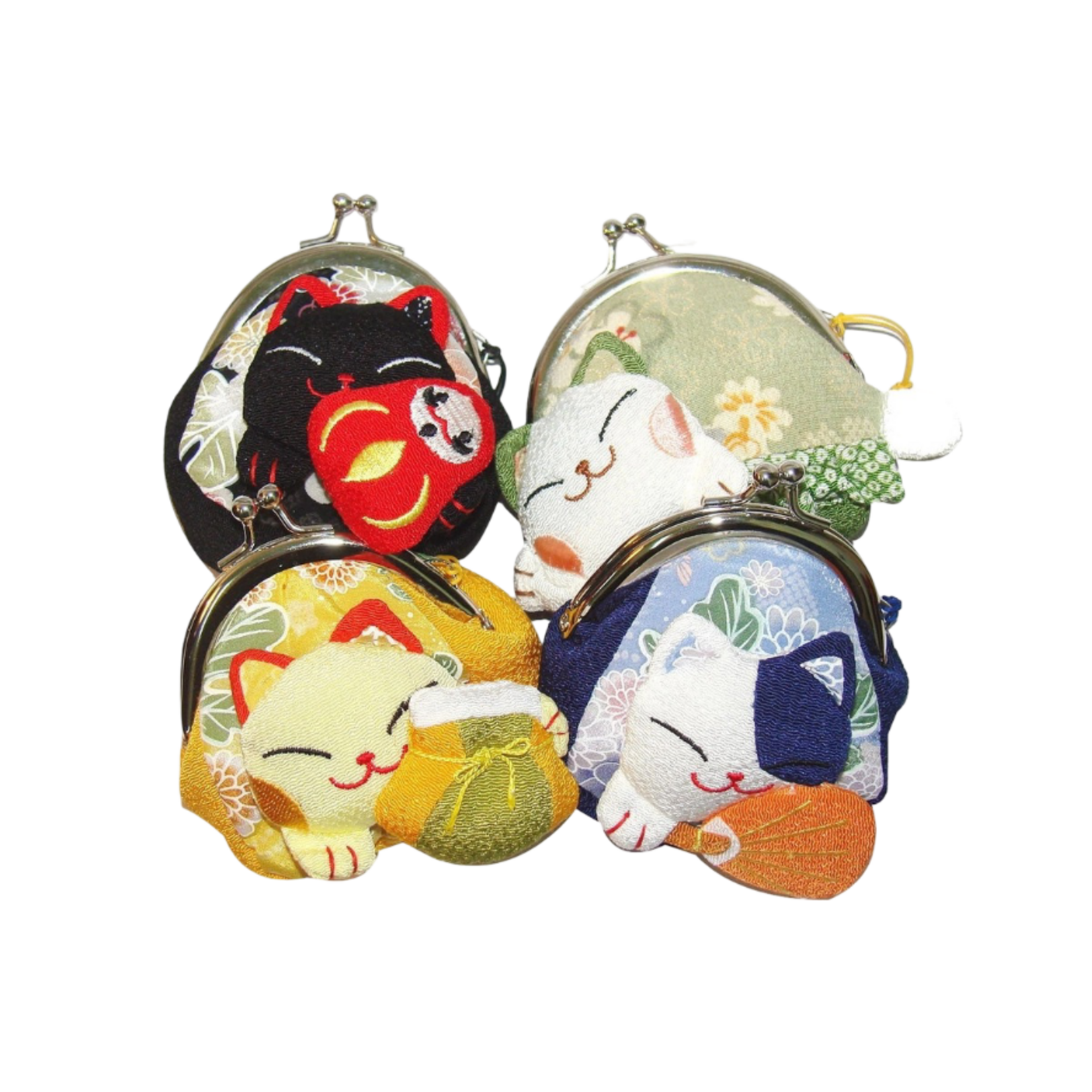 MANEKI NEKO LUCKY CAT PURSE BLACK