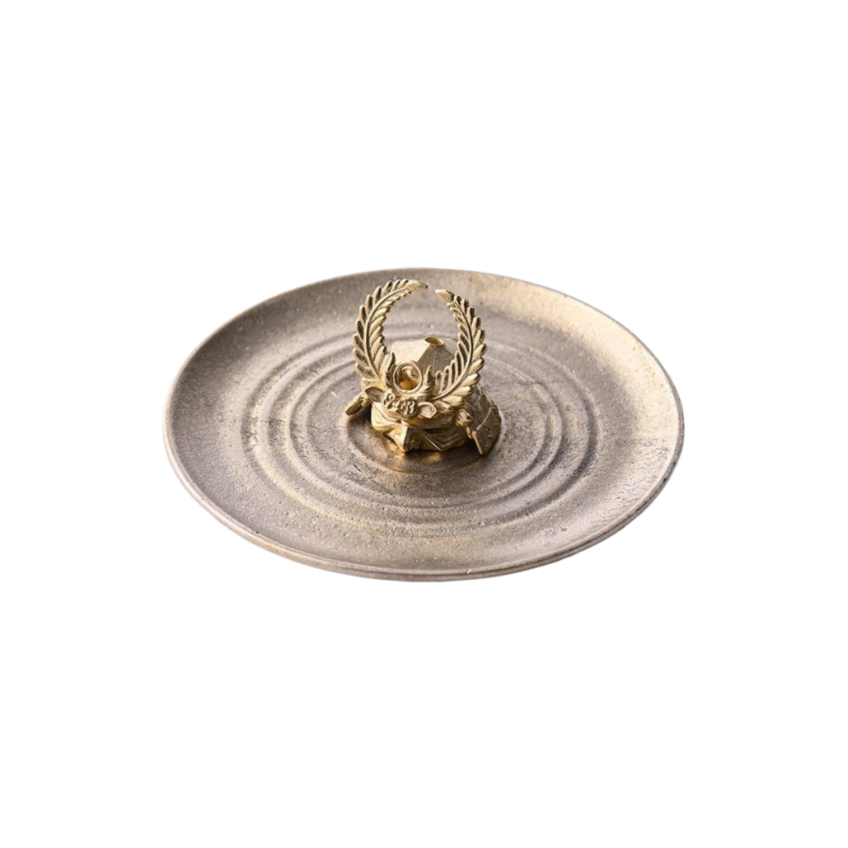 SOLID BRASS KABUTO HELMET INCENSE HOLDER