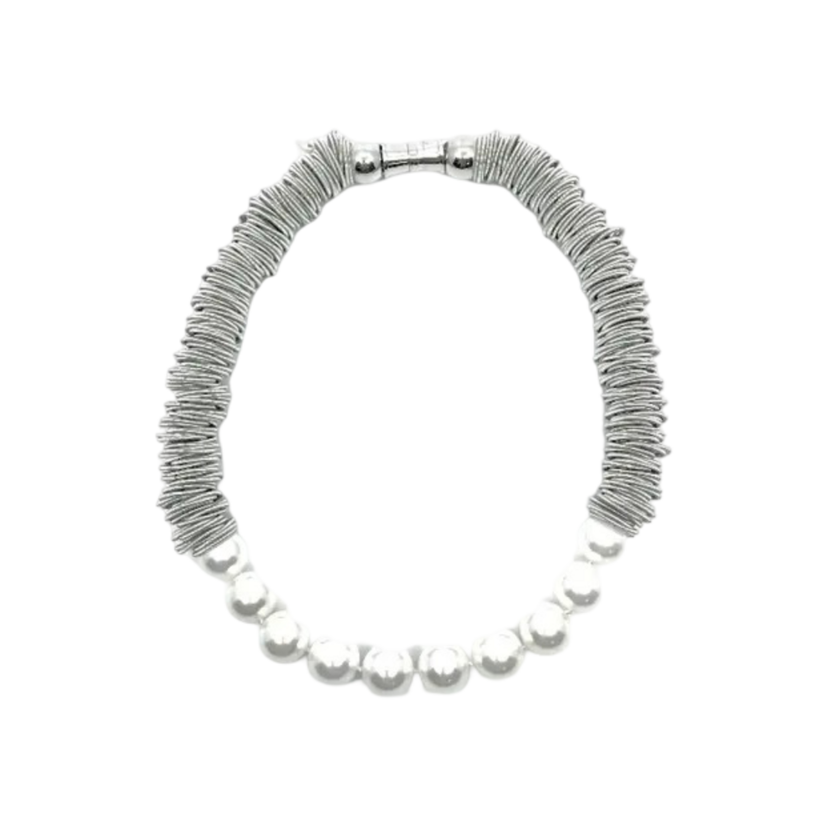 SILVER SPRING RING NKLACE W WHITE MOTHER OF PEARL