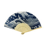 BLUE MOUNTAIN WAVES DESIGN PAPER FOLDING FAN