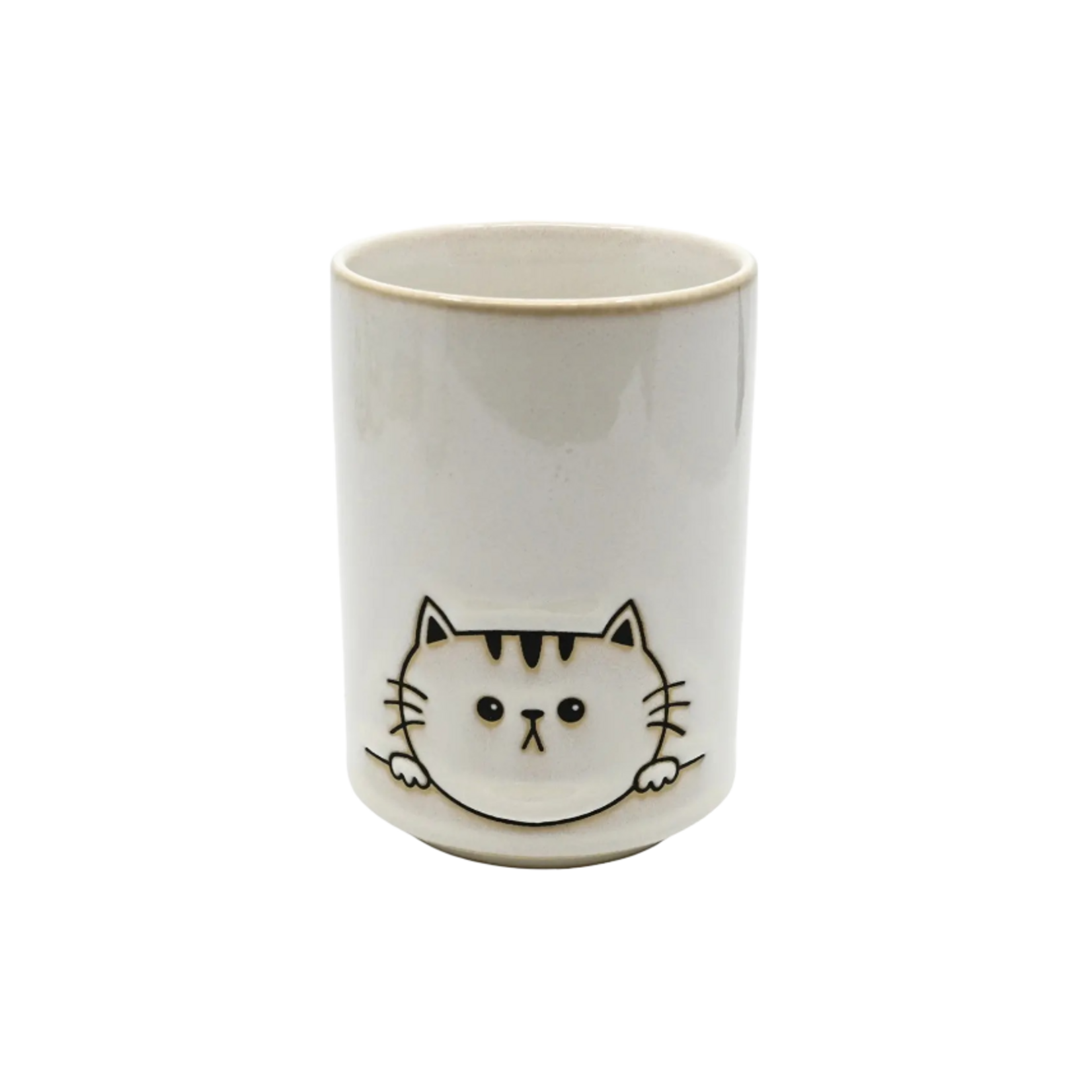 ROUND CAT YUNOMI STYLE TEA CUP 10 OZ